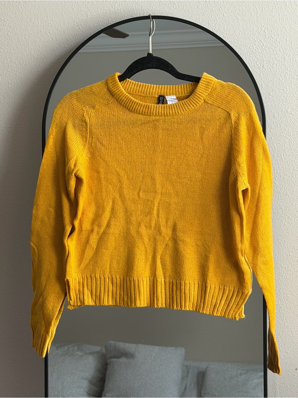 Divided Mustard Yellow Knit Crewneck Sweater